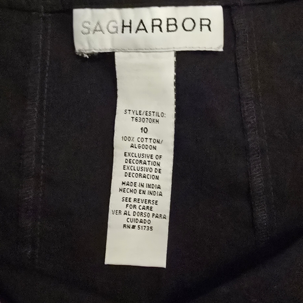 NWT Sag Harbor Cotton Black & White Skirt, Size 10 (315) - Picture 6 of 7